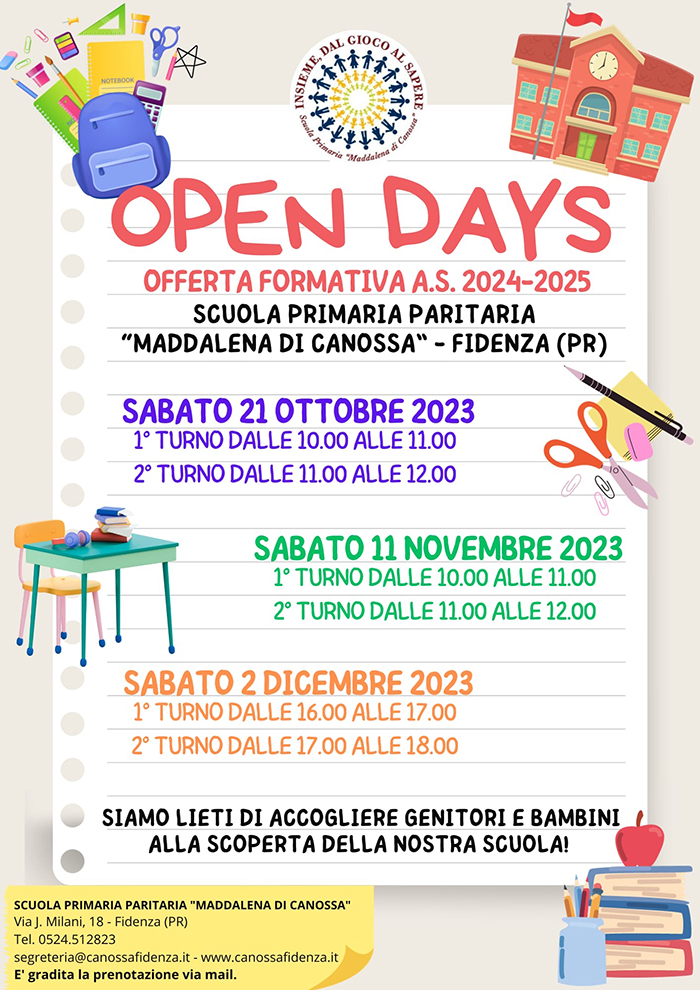 Openday Istituto scolastico di Fidenza